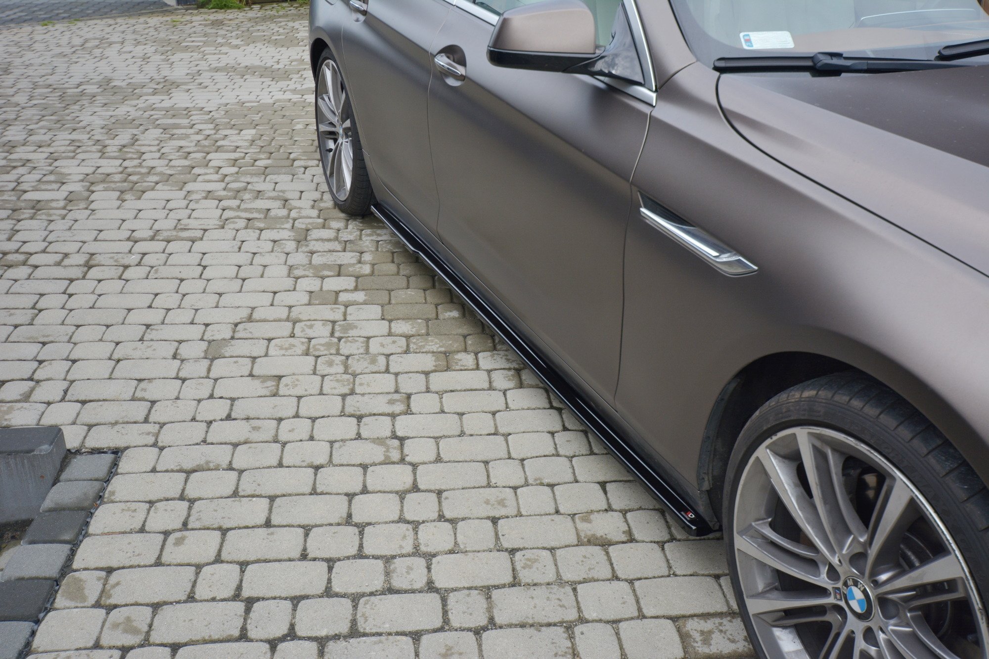 Maxton Design Seitenschweller Ansatz für BMW 6er GRAN COUPÉ schwarz Hochglanz
