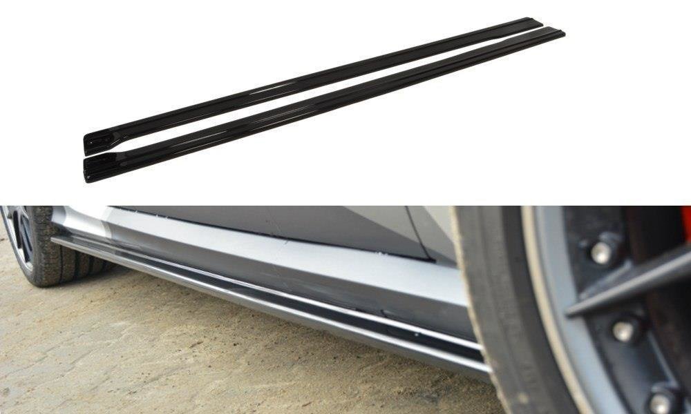 Maxton Design Seitenschweller Ansatz für Audi RS6 C7 / C7 FL schwarz Hochglanz