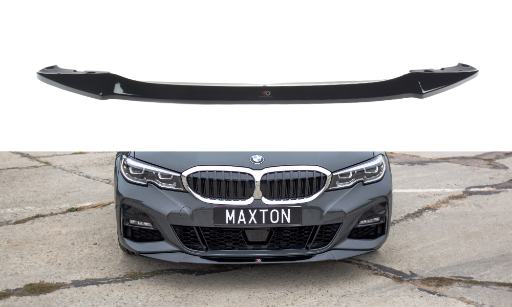Maxton Design Front Ansatz V.1 für BMW 3er G20 M Paket schwarz Hochglanz