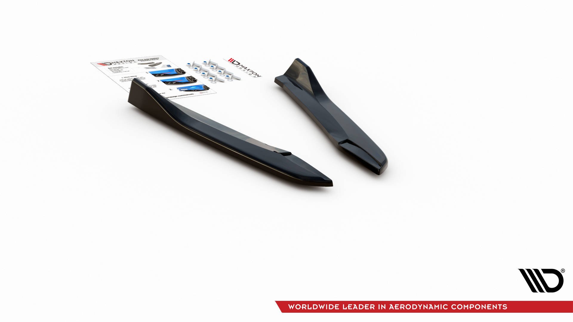 Maxton Design Heck Ansatz Flaps Diffusor V.3 für Seat Leon Cupra ST Mk3 FL schwarz Hochglanz