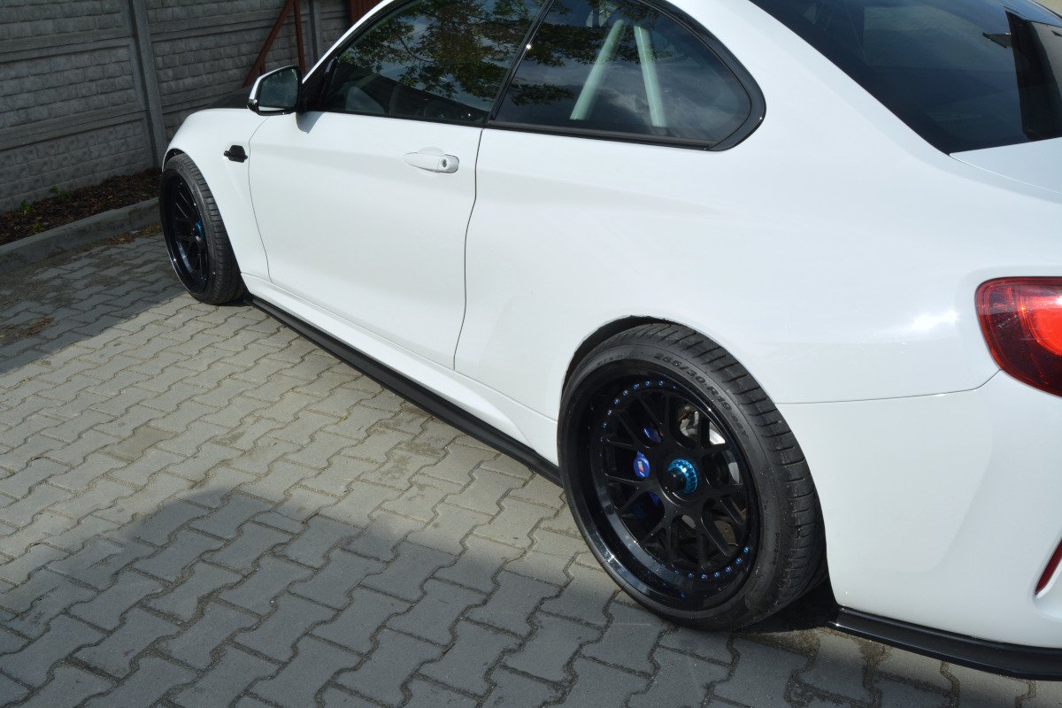 Maxton Design Seitenschweller Ansatz für BMW M2 F87 COUPÉ schwarz Hochglanz