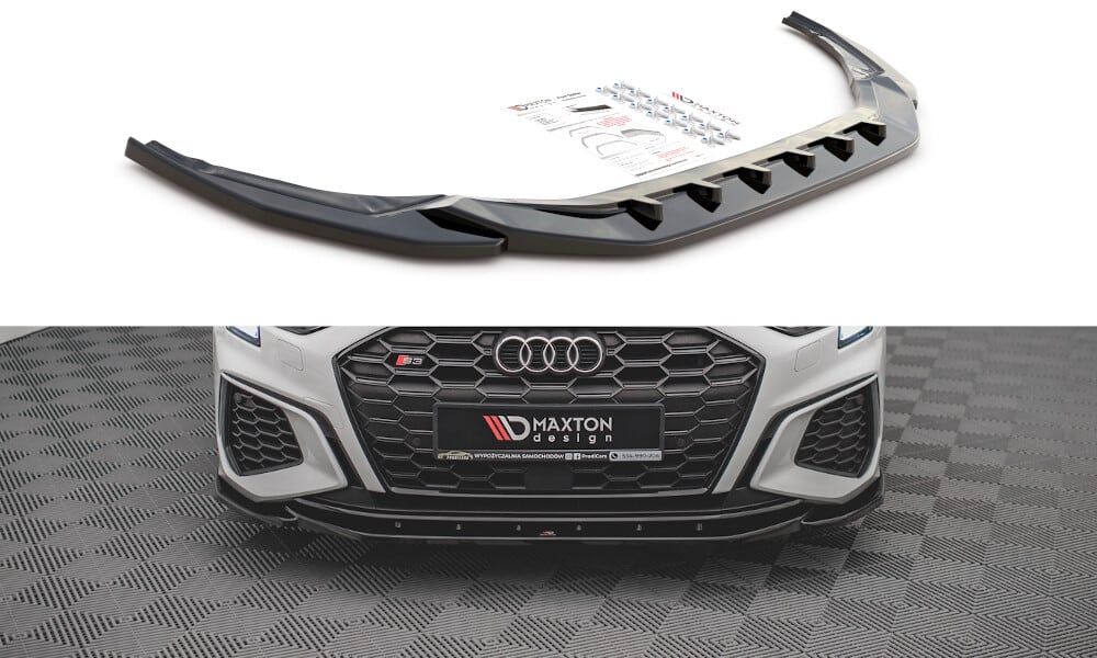 Maxton Cup Spoilerlippe Front Ansatz V.4 für Audi S3 / A3 S-Line 8Y Maxton Cup Spoilerlippe Front Ansatz V.4 für Audi S3 / A3 S-Line 8Y