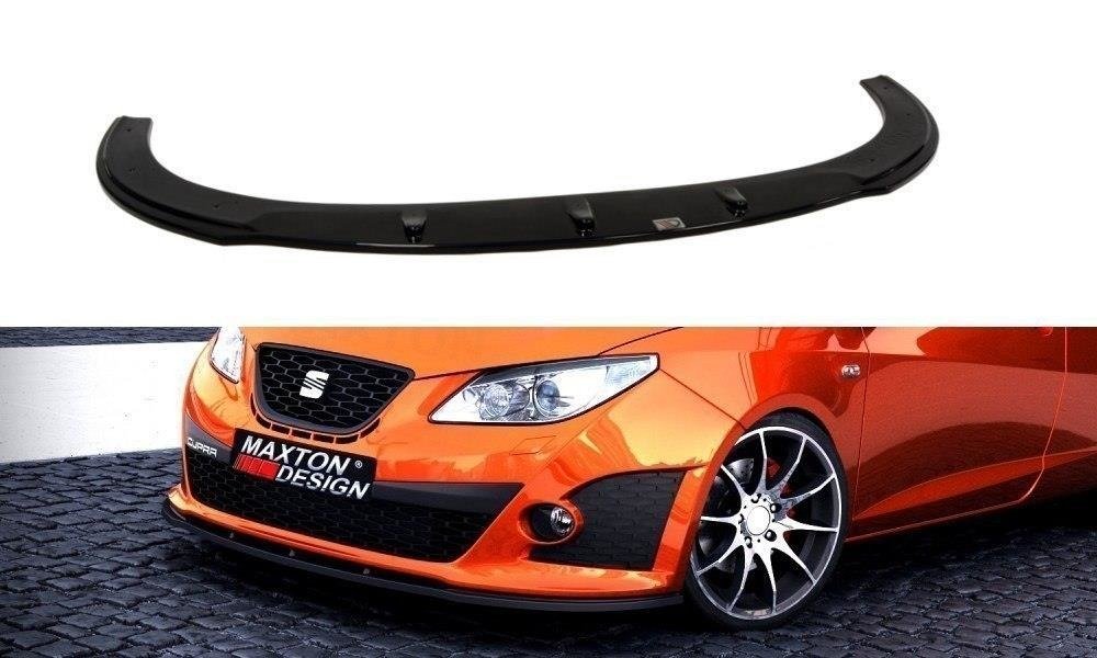 Maxton Design Front Ansatz für SEAT IBIZA IV CUPRA(6J) vor Facelift schwarz Hochglanz