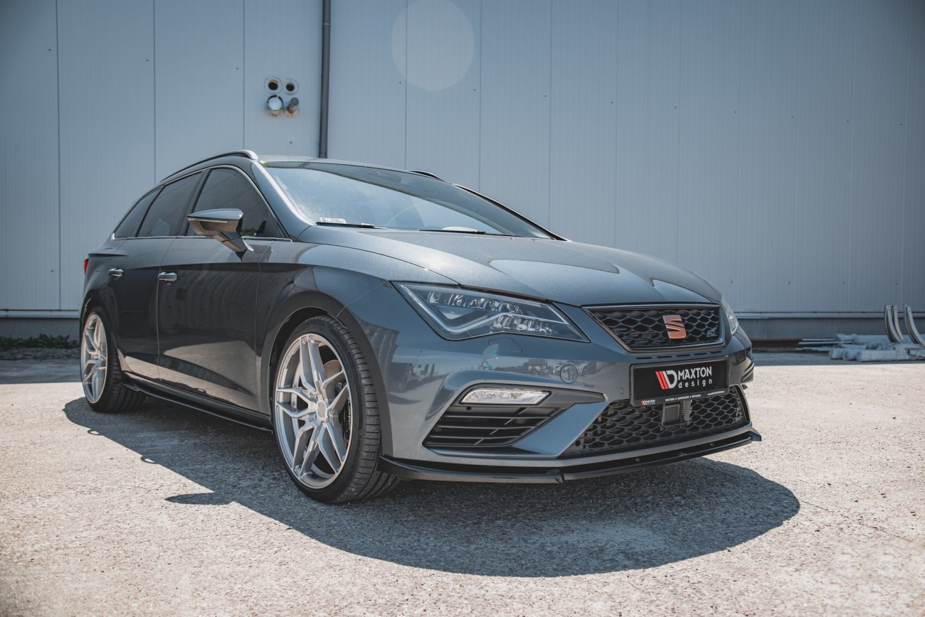 Maxton Design Cup Spoilerlippe Front Ansatz V.6 für Seat Leon Cupra / FR Mk3 FL