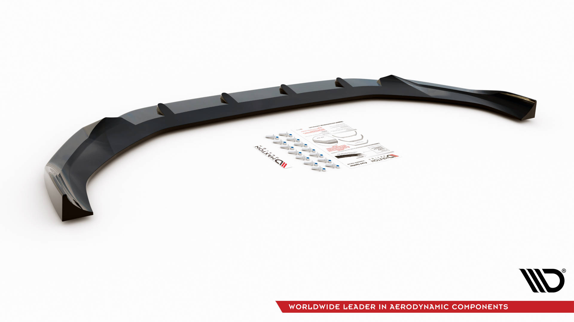 Maxton Design Front Ansatz V.1 für Audi A4 B9 Facelift schwarz Hochglanz