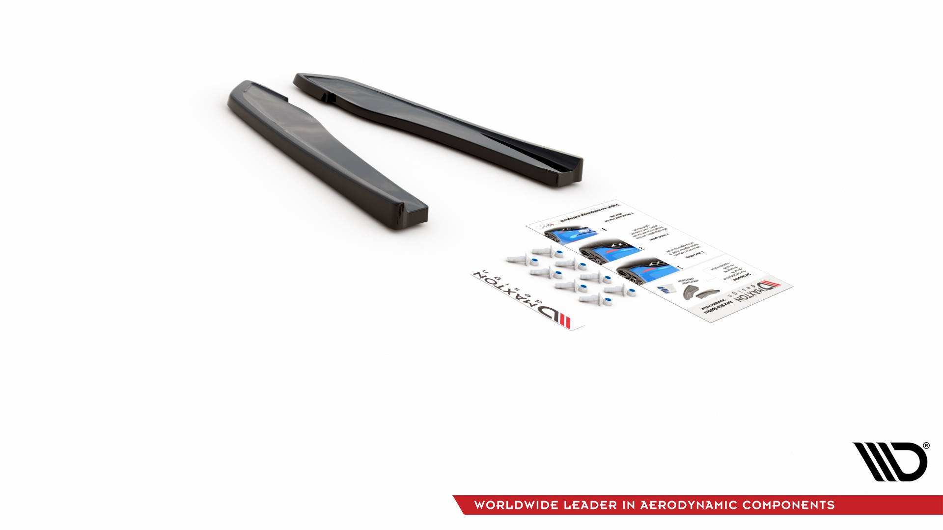 Maxton Design Heck Ansatz Flaps Diffusor für Audi RS5 F5 Facelift schwarz Hochglanz