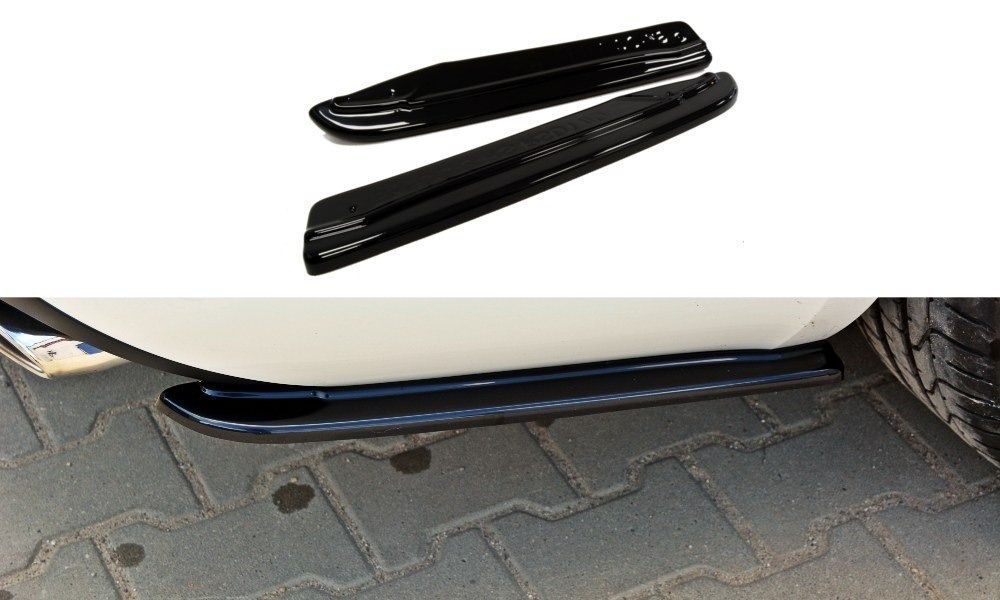 Maxton Design Heck Ansatz Flaps Diffusor für Skoda Octavia RS Mk3 / Mk3 FL Hatchback / Kombi schwarz Hochglanz