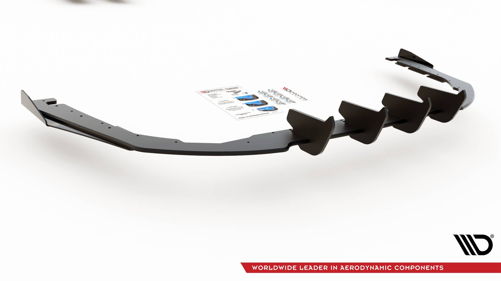 Maxton Design Robuste Racing Diffusor Heck Ansatz +Flaps für Volkswagen Arteon R-Line schwarz Hochglanz