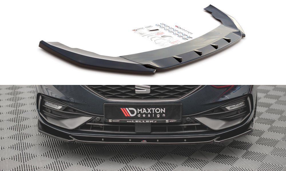 Maxton Design Front Ansatz V.2 für Seat Leon FR Mk4 schwarz Hochglanz