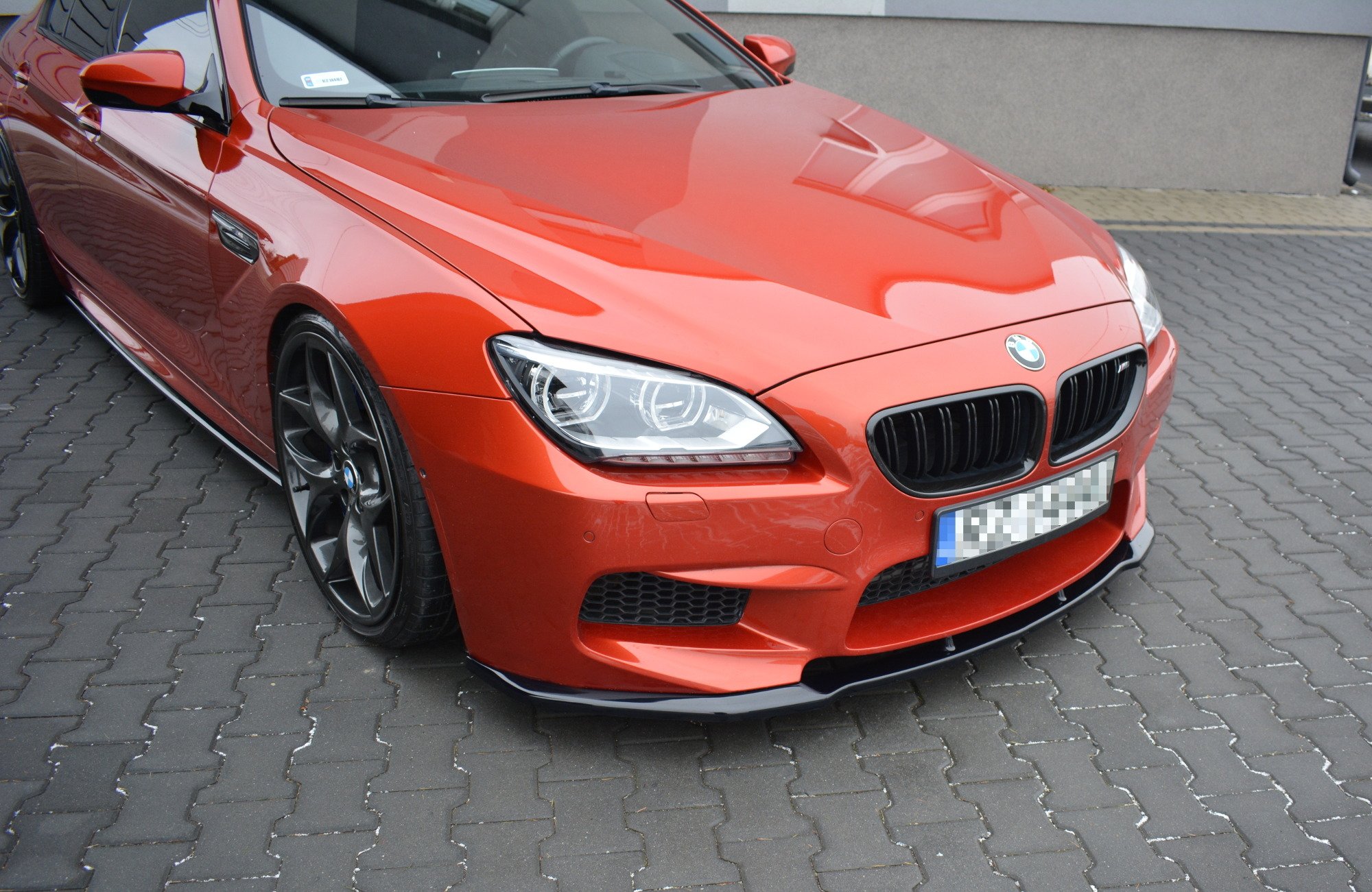 Maxton Design Front Ansatz für BMW M6 GRAN COUPÉ schwarz Hochglanz