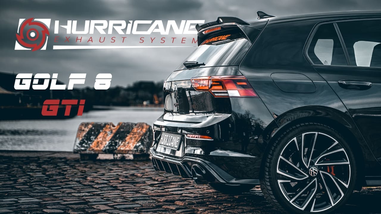 Hurricane 3,5" Auspuffanlage für Golf 8 GTI 245PS FWD Hurricane 3,5" Auspuffanlage für Golf 8 GTI 245PS FWD