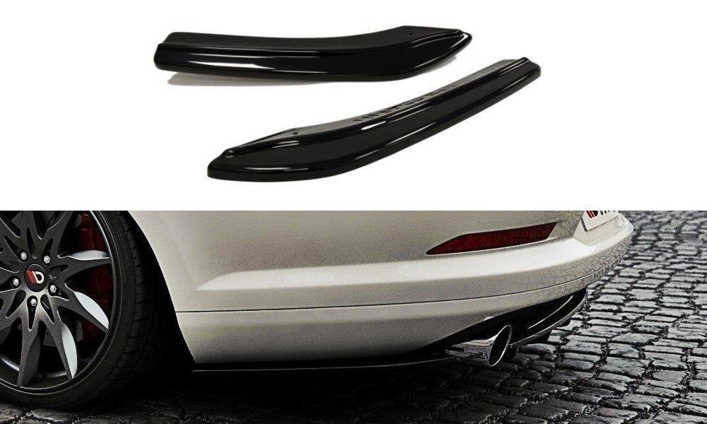 Maxton Design Heck Ansatz Flaps Diffusor für VW Passat CC R36 RLINE (vor Facelift) schwarz Hochglanz