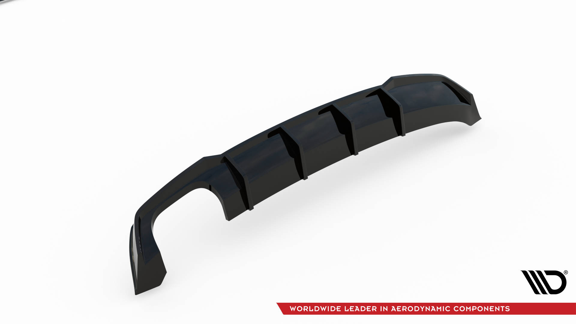 Maxton Design Diffusor Heck Ansatz für Seat Leon FR Sportstourer Mk3 schwarz Hochglanz