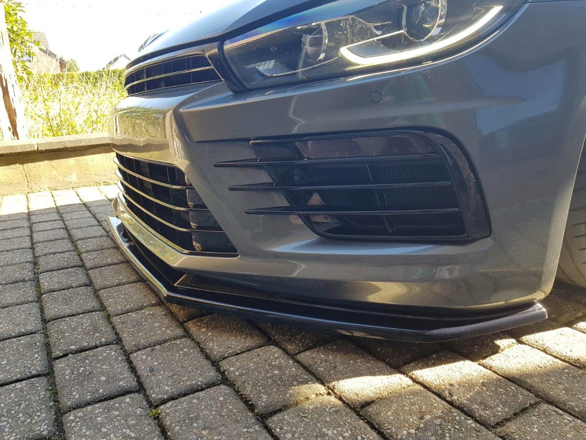 Maxton Design Front Ansatz V.1 für VOLKSWAGEN SCIROCCO MK.3 R FACELIFT schwarz Hochglanz