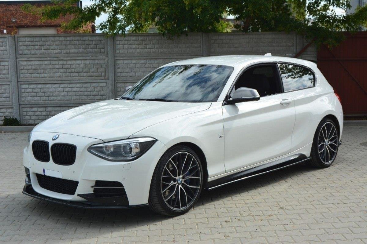 Maxton Design Front Ansatz für BMW 1er F20/F21 M-Power (vor Facelift) schwarz Hochglanz