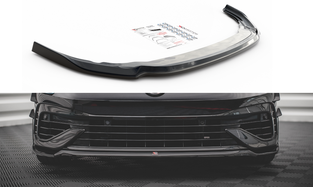 Maxton Design Front Ansatz V.6 für Volkswagen Golf R Mk8 schwarz Hochglanz