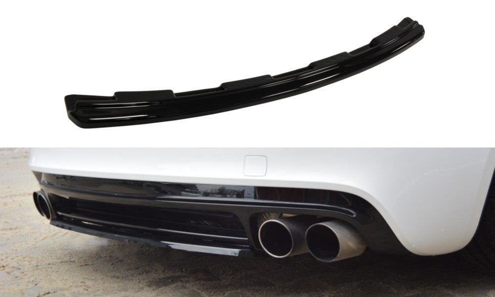 Maxton Design Mittlerer Diffusor Heck Ansatz für Audi TT S 8J  schwarz Hochglanz
