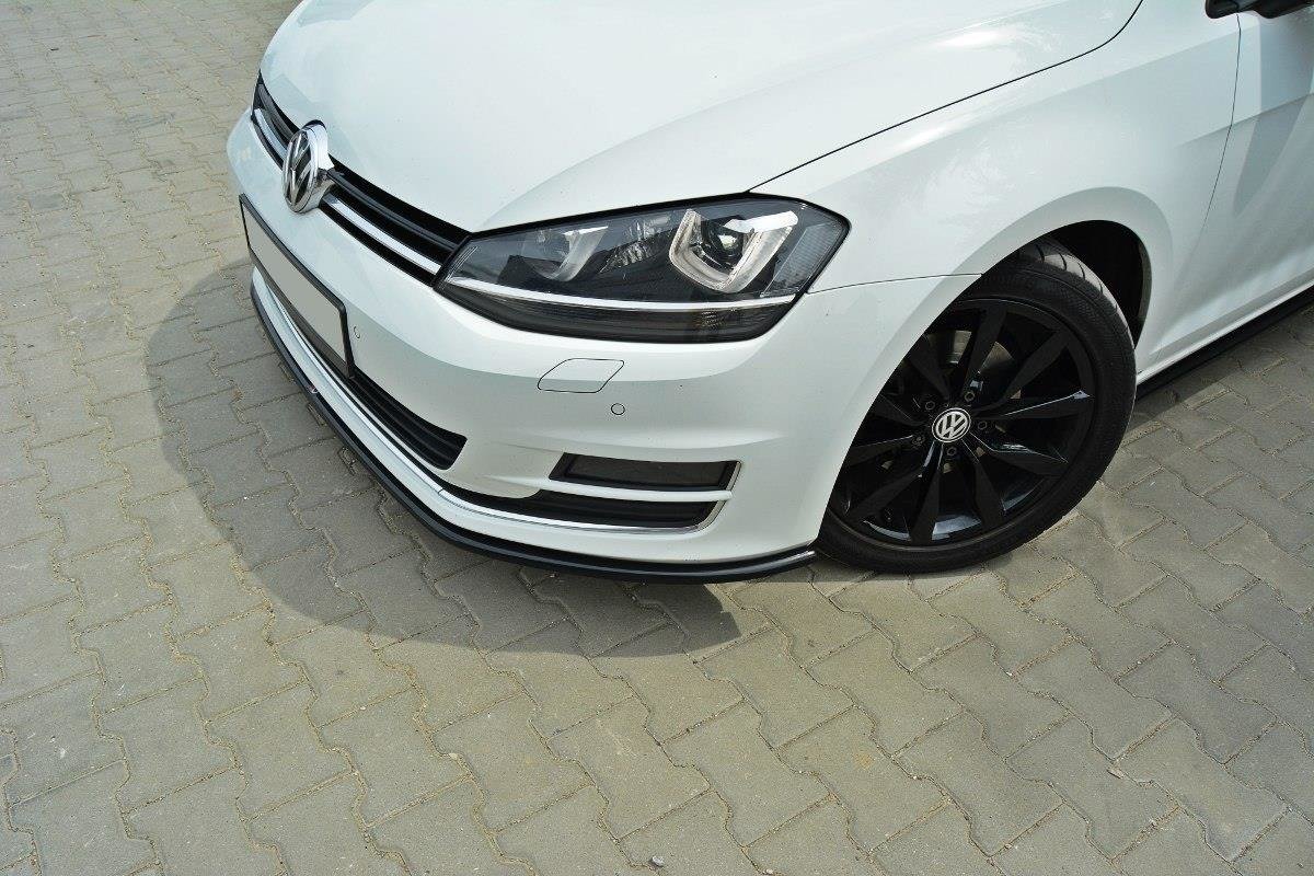 Maxton Design Front Ansatz für VW GOLF 7 schwarz Hochglanz